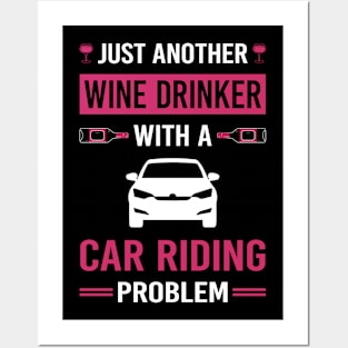 Wine Drinker Car Riding Posters and Art